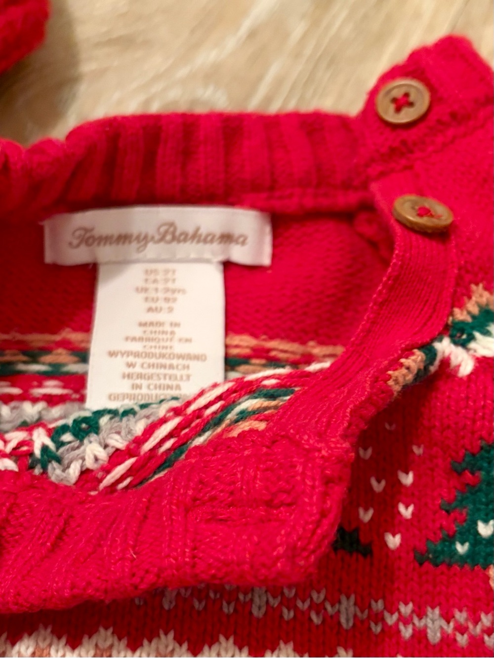 2T boy red sweaters, holiday print - Picture 4 of 5